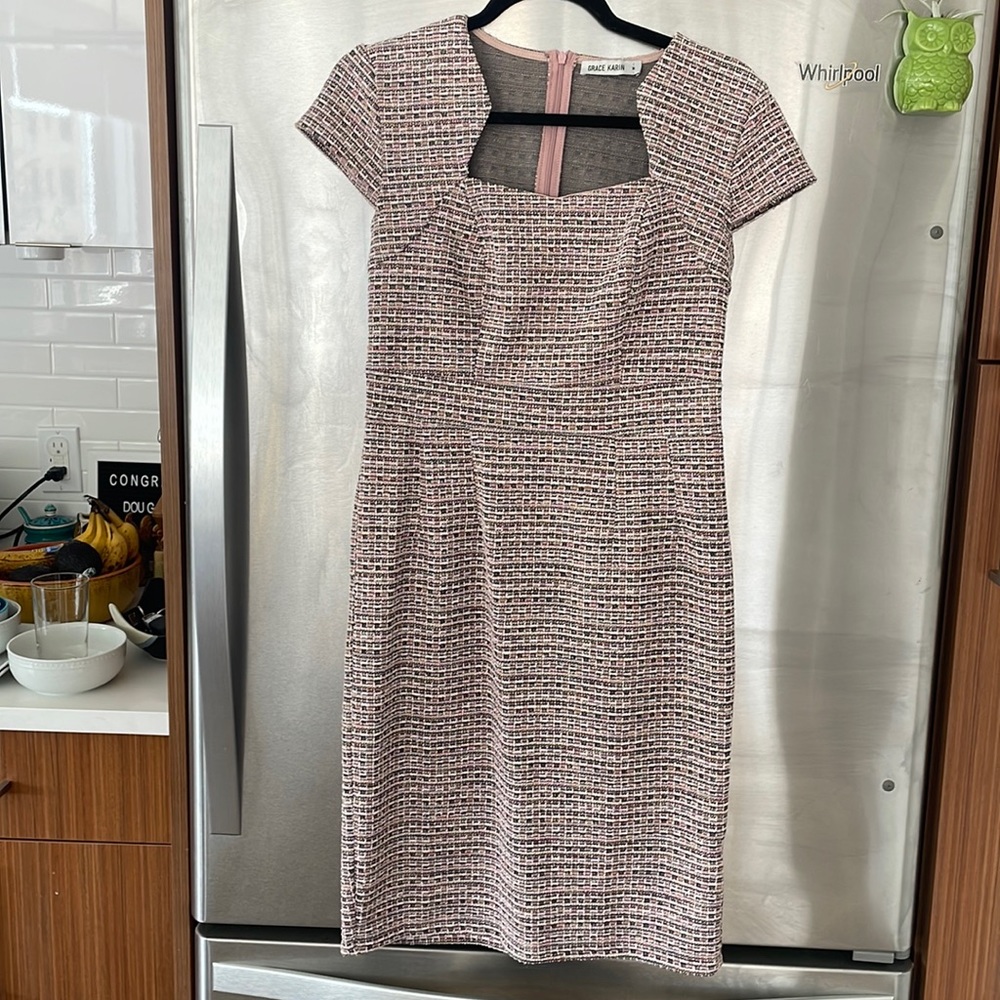 Grace Karin tweed dress M